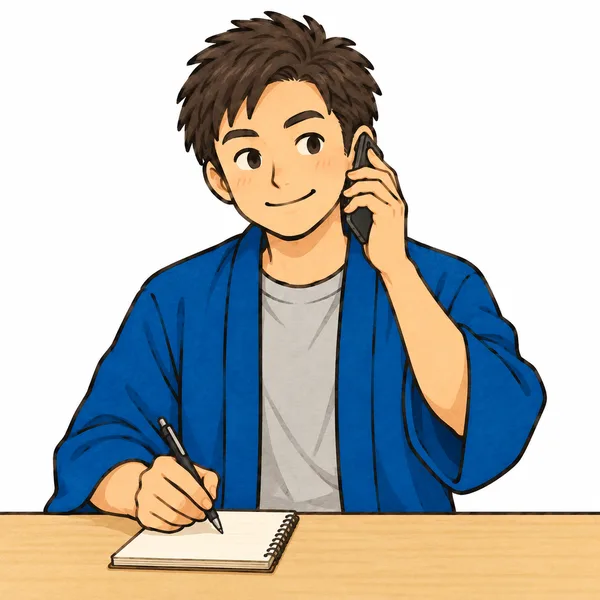 電話で相談を受けるたくみさん